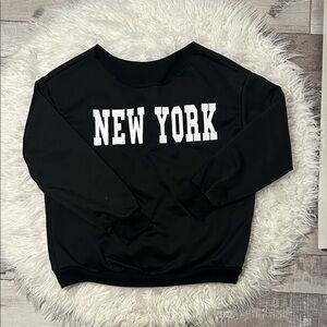 SHEIN Black New York Women's Sweater